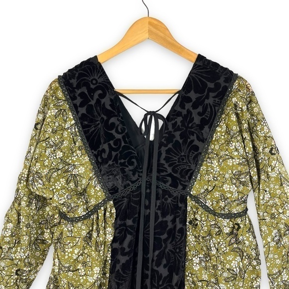 4 for $20 SALE! POL Semi Sheer Embroidered Baby Doll Top, Olive, Size M/L - Picture 9 of 10